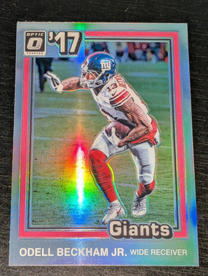 Odell Beckham Jr NY Giants 2017 Donruss Optic 1981 Tribute Holo Silver Prizm #13