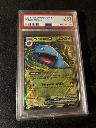 2023 POKEMON MEW EN-151 003 VENUSAUR EX PSA 8