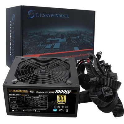 ATX 1000W Power Supply 80 PLUS Glod Non Modular PC PUS Support Dual CPU
