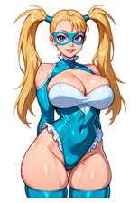 3696 R Mika Sticker, Made In USA, Laminated, Sexy, Waifu, Busty, Curvy, Blonde