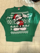 Disney Mickey Mouse Christmas Sweater - Size M, Unisex, Adult/Teens