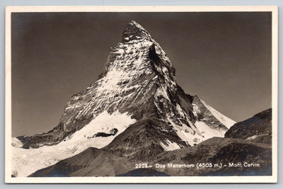 RPPC c1920s Matterhorn Mont Cervin Switzerland  Postcard