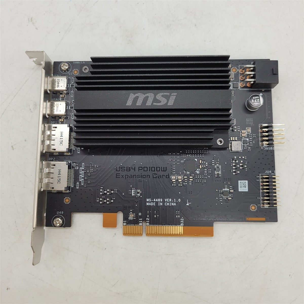 MSI USB4 PD100W Expansion Card Dual USB 4.0 Supports PCIe 4.0 x4