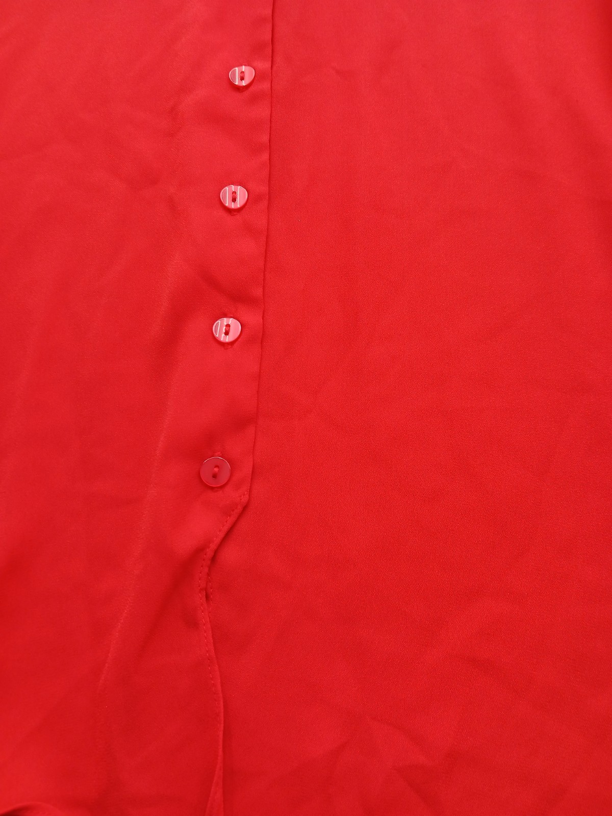 Fortune + Ivy Women L Blouse Red Rayon Blend