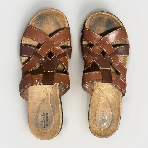 Clark Lauriane Bali braune bequeme braune Damen-Sandalen Größe 9