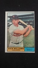 1961 Topps baseball card # 8 Dick Williams  (G to VG )