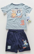 bluey boys short outfit size 8 short sleeve shirt blue