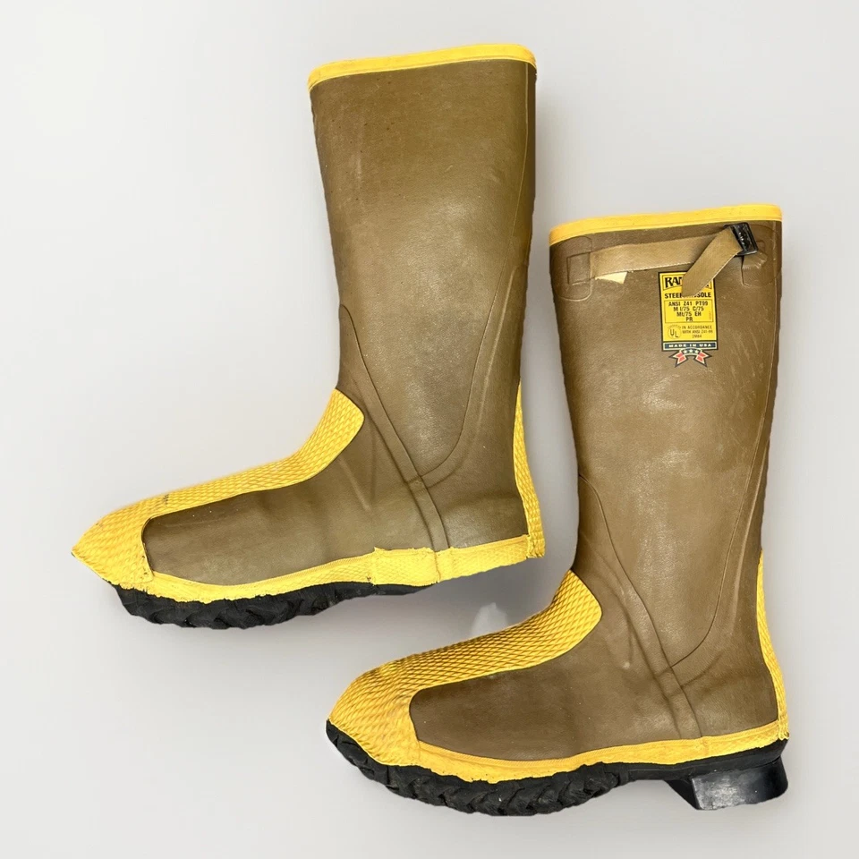 Botas de goma Ranger punta de acero entresuela protección metatarsiana minero para hombre talla 11 EE. UU. Foto 2 de 4