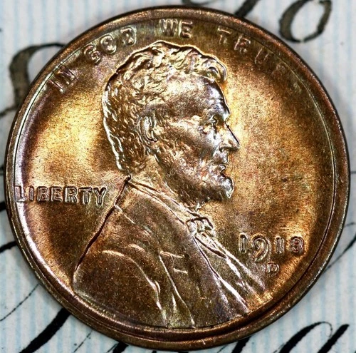 1918-D PRISTINE++ GEM BU MS LINCOLN WHEAT PENNY DC373 FROM MATTHEWS HOARD