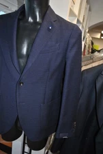 LARDINI TAILORING WOOL JACKET SIZE 52 765.00 POSTER. LAR-011AV BLUE