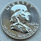 1962 Proof Franklin Half Dollar 90% Silver-INV#8761