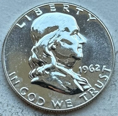 1962 Proof Franklin Half Dollar 90% Silver-INV#8761