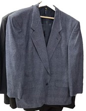 Vtg Pierre Balmain Men's 34 Blazer Blue Pattern