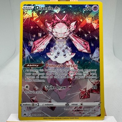 Diancie GG13/GG70 Ultra Rare Full Art Crown Zenith Galarian Gallery Pokemon TCG