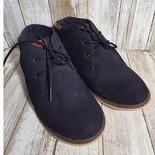Max Jake Boys Navy Blue Textured Chukka Desert Boots Size 4 Kids Lace Up