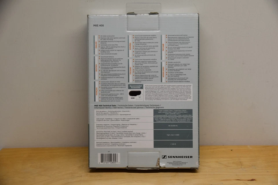 Sennheiser MKE 400 Kameramikrofon, Kondensator Superniere, 1x AAA, 3,5 mm NEU - Bild 2 von 4