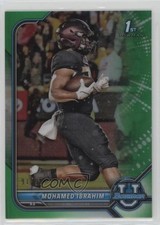 2021-22 Bowman U Chrome Prospects Green Refractor 91/99 Mohamed Ibrahim #36 3y6