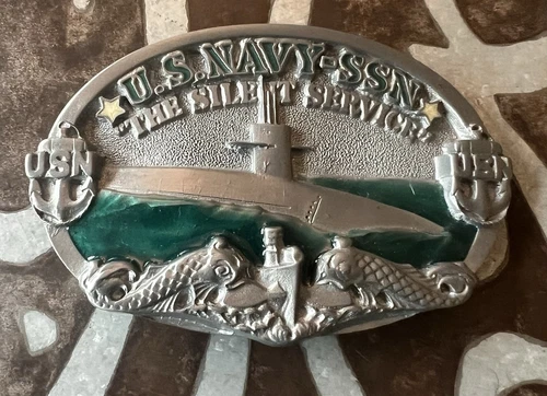 U.S. NAVY SSN ANCHOR USN BELT BUCKLE NEW APPROXIMATELY 3 1/2" X 2 1/4"