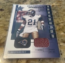 2001 Leaf Rookie & Star Dexter McCleon SS25 Statistic Standout Real Game-Ball🏈 