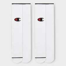 BNWT Champion Performance Soccer Socks 2pk - White L