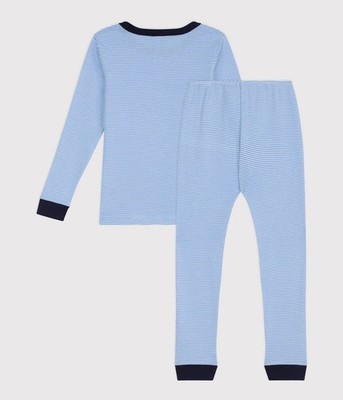 Petit Bateau Striped Terry Pajamas/Lounge Set - Kids size 12