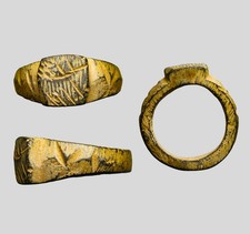 Anello bronzo esoterico Terra Santa età del ferro sigillo protomistico apotropaico 500 a.C.