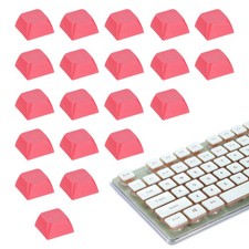20Pcs XDA Profile Keycap Set PBT Mechanical Numeric Keypads, Pink Red