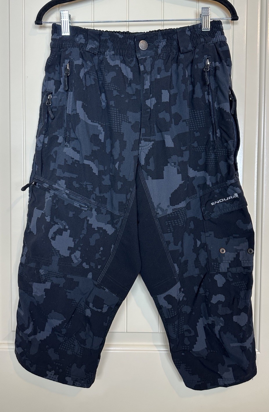 Cycling Mtb Pants Womens Sz L Camo Ripstop Pockets