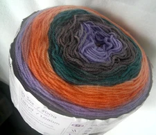 Mandela Acrylic Yarn Bonus Bundle Self-Striping Pegagus 1181 Yds. Lion Brand