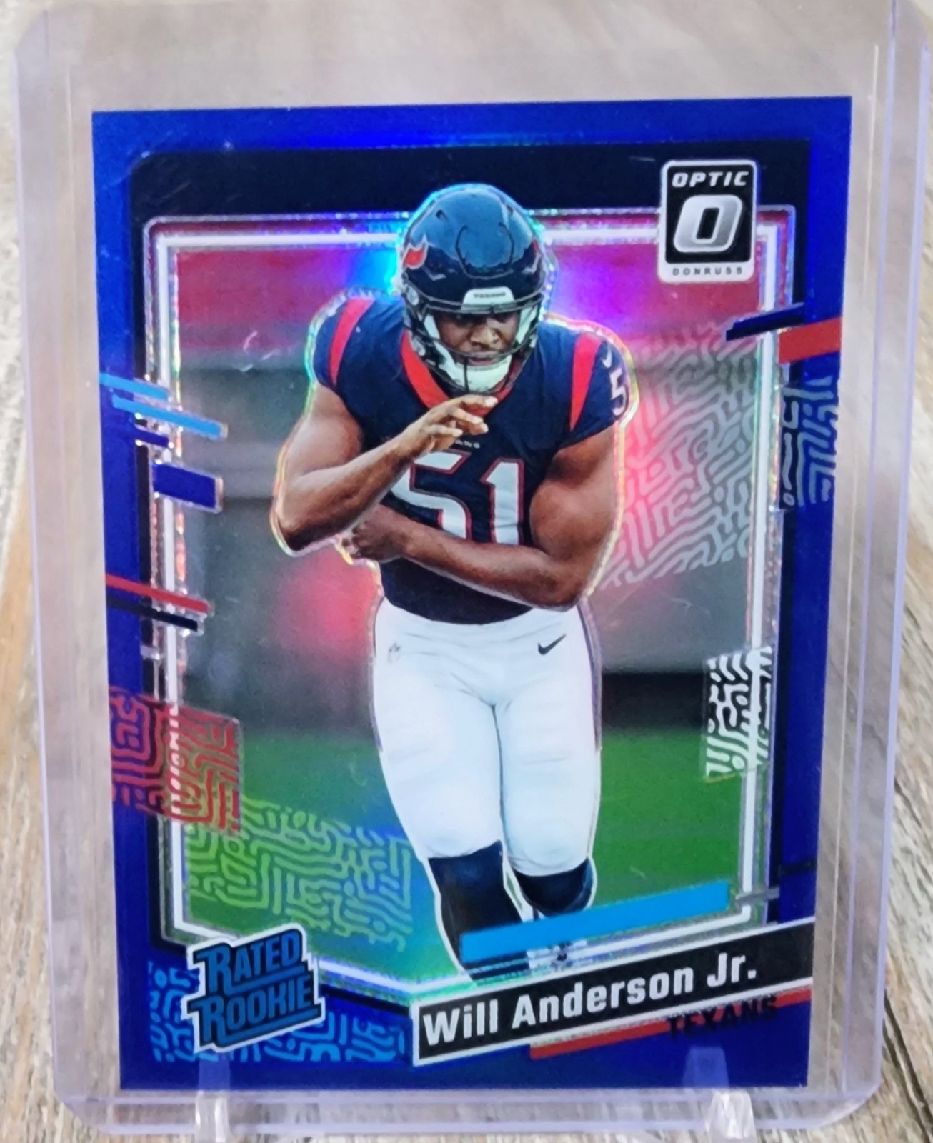 Will Anderson Jr. 2023 Panini Donruss Optic Rated Rookie Blue Prizm /199 RC #246