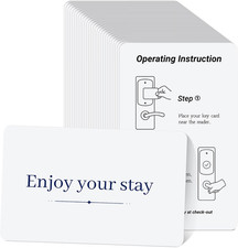 200 Pack 13.56MHz RFID Hotel Key Cards Blank PVC M1 Smart Cards Programmable