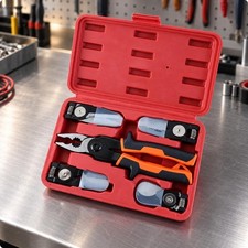 Multifunktionale Elektrikerzange mit Wechselk&ouml;pfen Rutschfest Kabelschere