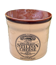 Denby for Tuxford & Tebbutt English Blue Stilton Jar 340gm (empty)