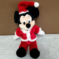 VTG 15" Walt Disneyland Mickey Mouse Santa Claus Plush Toy