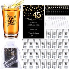 FillTouch 50 Sets Birthday Party Favors for Guests Bulk, 1.4 oz Cheers to 40/...
