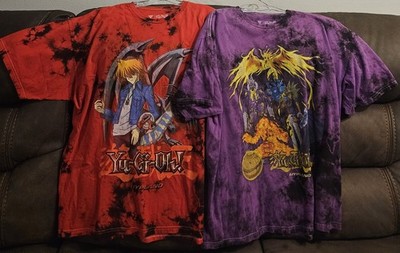 Lot Of  2 Yu-Gi-Oh Hypland Tshirt XXL Tie Dye Purple/Red Marik Monsters/Joey 