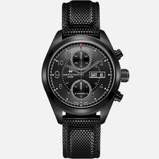 Hamilton Khaki Field Auto Chrono 42mm Black Dial Day-Date Men's Watch New