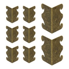 8 Pcs Baseboard Corner Protectors, Decorative Metal Corner Covers, Bronze