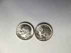 1945 P Mercury  Dime & 1964 D Franklin Dime Both XF