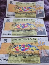 Australia World Expo 88 Note (3) Notes
