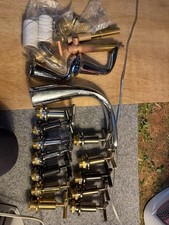 Large Bathroom Faucet Parts Handles Spouts Modern Mixed Finishes Brass Plumbing