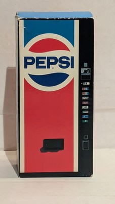 Vintage Pepsi-Cola Advertising Vending Machine BANK 1985 Cardboard