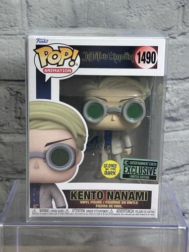 2023 Funko Pop! Animation: Kento Nanami #1490 Jujutsu Kaisen EE GLOW FLAWED BOX