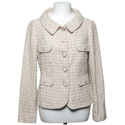 Zara Basic, Blazer, Größe: L, Beige/Pink/Grün, Tweed, Damen #40O