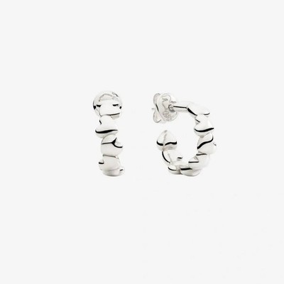 Dodo Hoop Earrings Heart Silver DOC5000_HEART_000AG Earrings Buckles