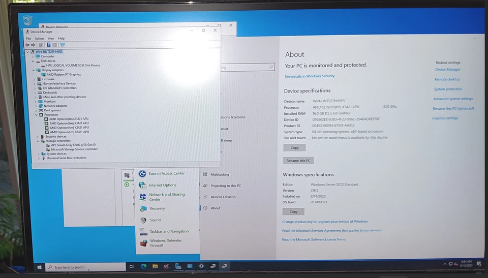 HPE Proliant Microserver Gen10 AMD X3418 1.8GHz 16GB DDR4 ECC Windows 2022 Std - Image 3 of 4