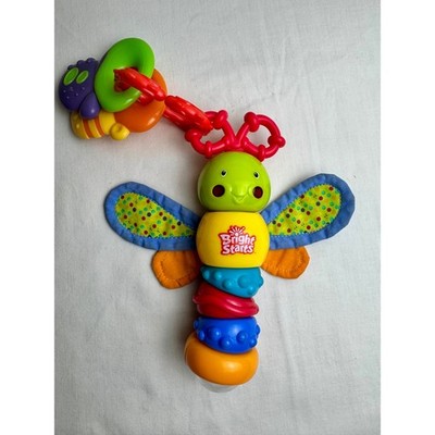 Vintage Bright Starts Butterfly Dragonfly Baby Activity Toy Rattle Non-Working