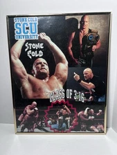 Stone Cold Steve  University  WWF original poster 1998 Titan Framed Under Glass