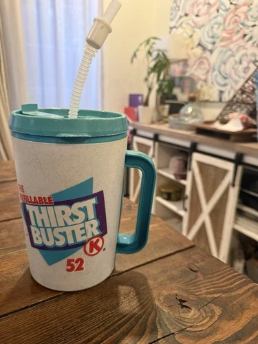 Aladdin Circle K Thirst Buster Lizards Coca Cola 52oz Vintage Travel Mug