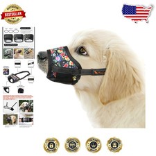 Comfortable Nylon Dog Muzzle, Breathable Mesh, Adjustable Drink, Anti-Bite